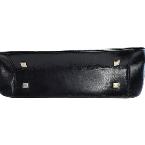 Vintage Y2K Etienne Aigner Black‎ Leather 2 Handle Shoulder Bag Crossbody Strap - Picture 11 of 13